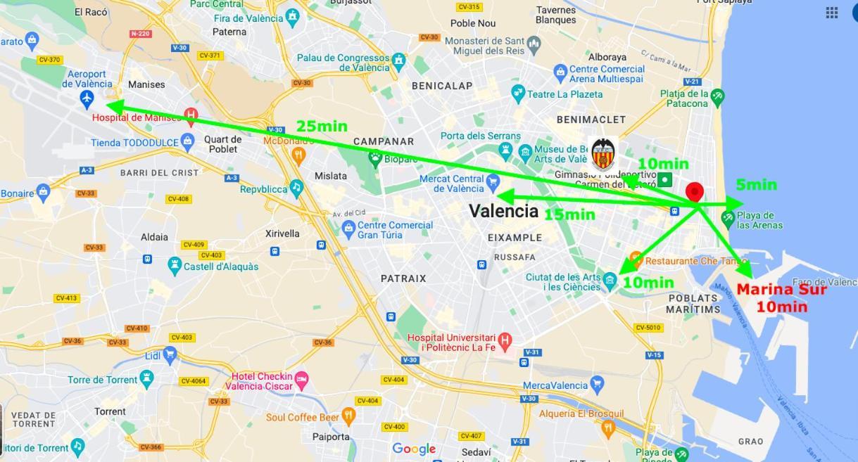 Best Valencia Beach Rooms-Shared Flat المظهر الخارجي الصورة